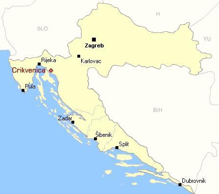 Crikvenica - térképe